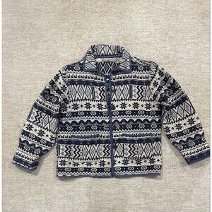 Jane Ashley Western Tapestry Jacket Aztec Sz M 100% Cotton